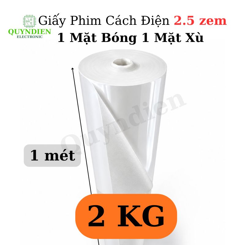 Giấy Phim Cách Điện Trắng 1 Mặt Bóng 1 Mặt Xù Dày 0.25mm