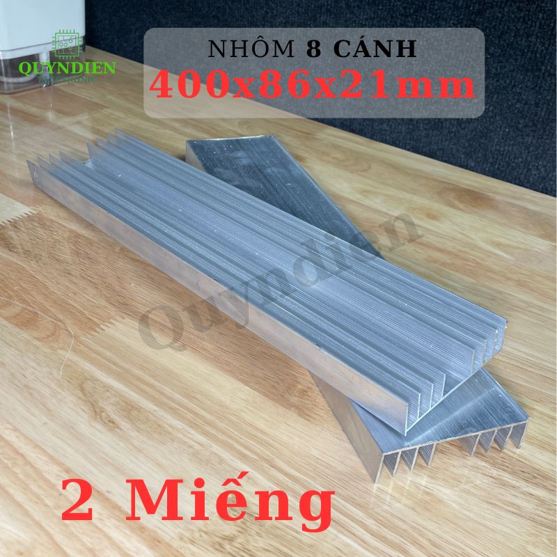 Nhôm Tản Nhiệt 8 Cánh Lớn 400x86x21mm
