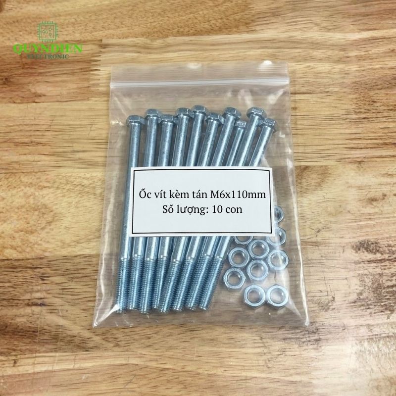 Ốc Vít M6x110mm Có Kèm Tán