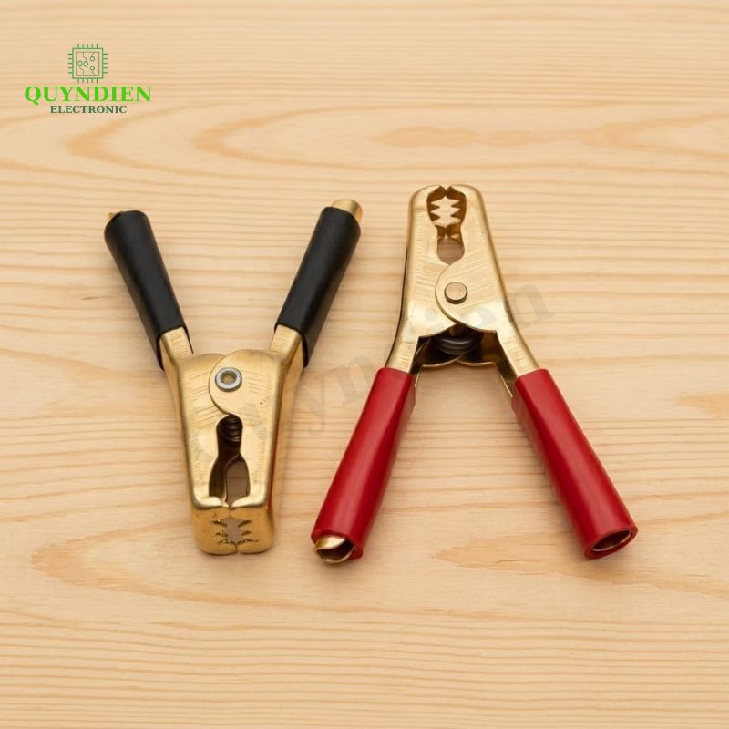 Kẹp Bình Ắc Quy 100A Đồng Nguyên Chất Đỏ Đen