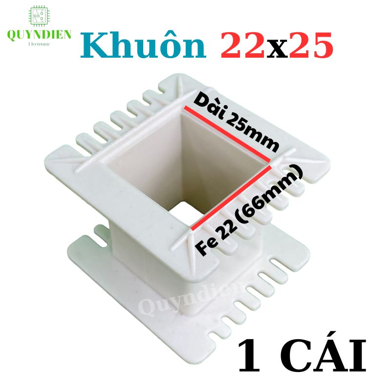 Khuôn nhựa quấn biến áp Fe silic 22x25mm