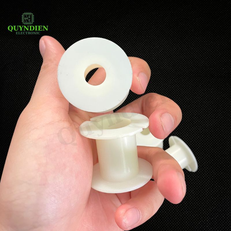 Lõi Khuôn Nhựa Audio 2 Đầu Tròn Màu Trắng Sữa