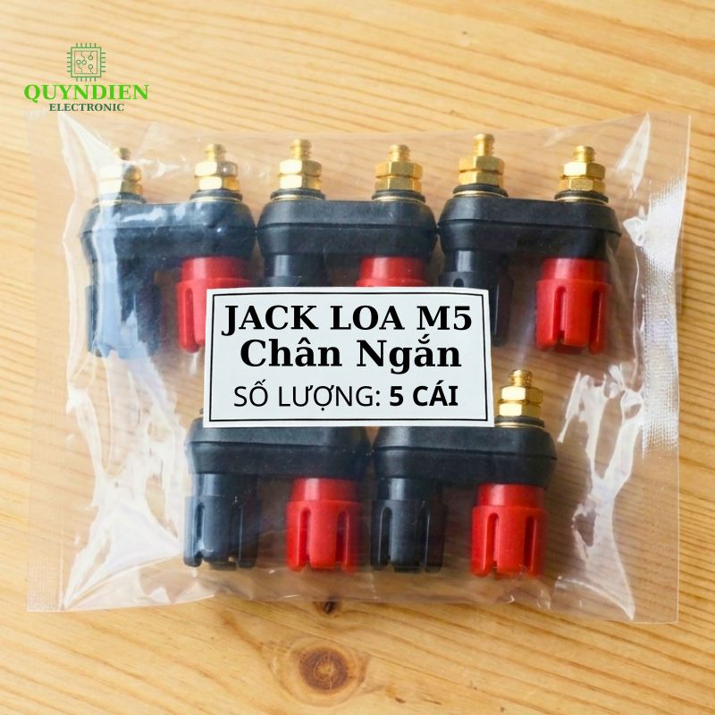 Trạm Loa Ampli Jack Loa Đôi Đỏ Đen M5 Chân Ngắn