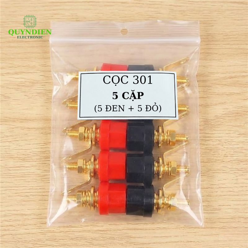 Cọc loa đỏ đen 301 [ĐÔI]