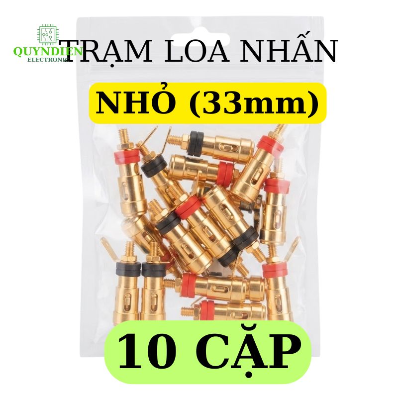 Trạm Loa Nhấn Vàng Loại Nhỏ 33mm Đỏ/Đen