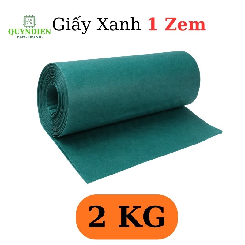 Giấy Cách Điện Xanh 2 Mặt Xù Khổ 1 Mét Dày 0.1mm