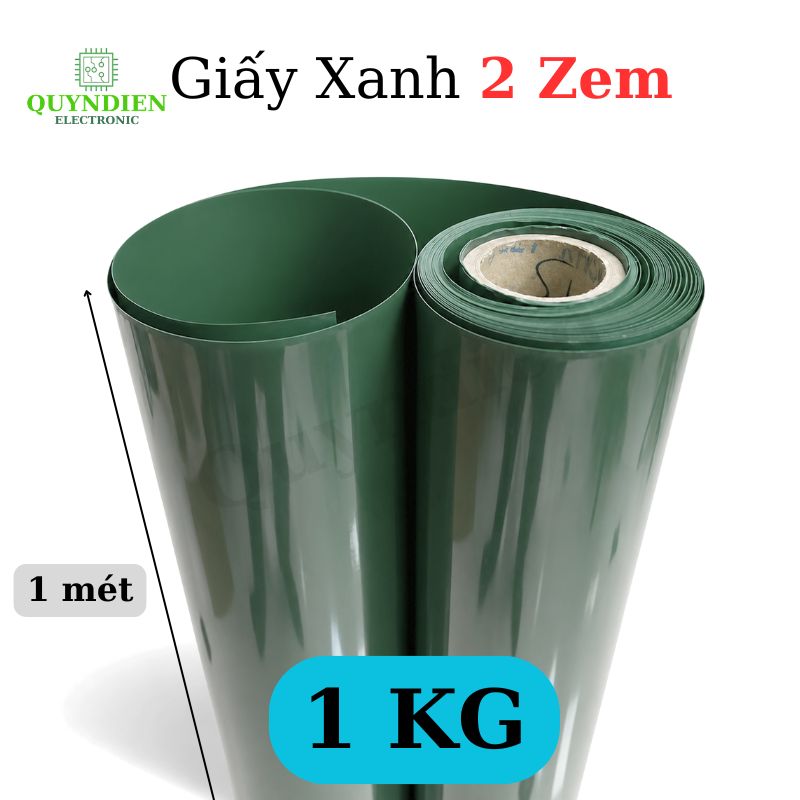 Giấy Xanh Cách Điện 1 Mặt Bóng 1 Mặt Xù Dày 0.2mm