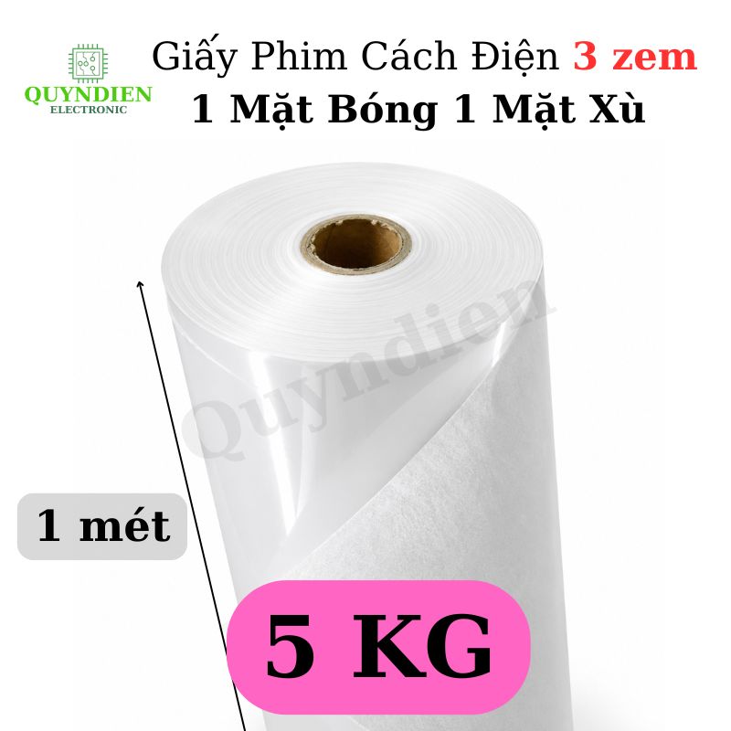 Giấy Phim Cách Điện Trắng 1 Mặt Bóng 1 Mặt Xù Dày 0.3mm