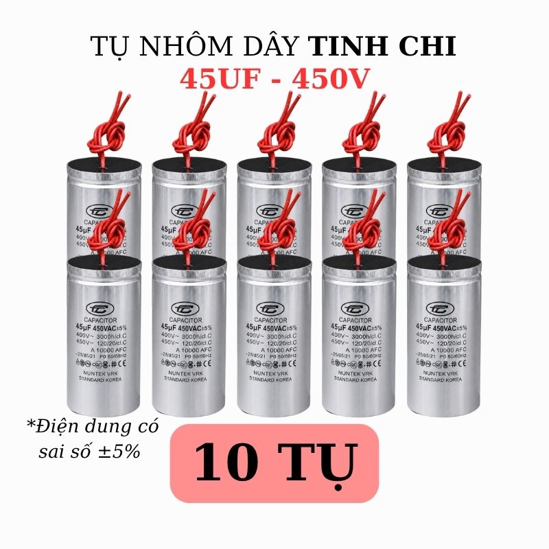Tụ Nhôm Dây 45uF - 450V