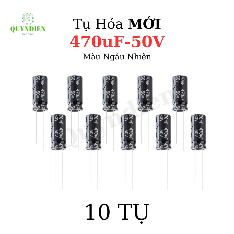 Tụ hóa 470uf-16v 25v 35v 50v màu ngẫu nhiên