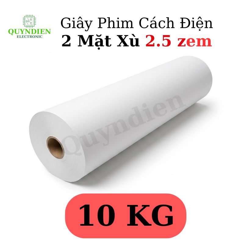 Giấy Phim Cách Điện Trắng 2 Mặt Xù Dày 0.25mm