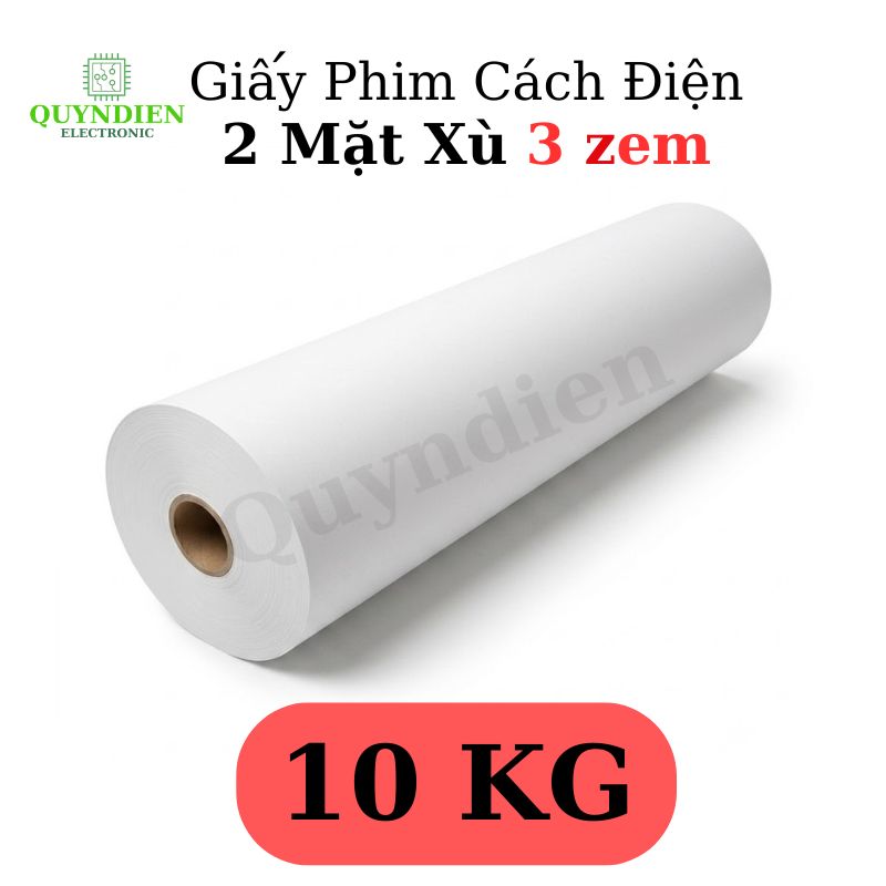 Giấy Phim Cách Điện Trắng 2 Mặt Xù Dày 0.3mm