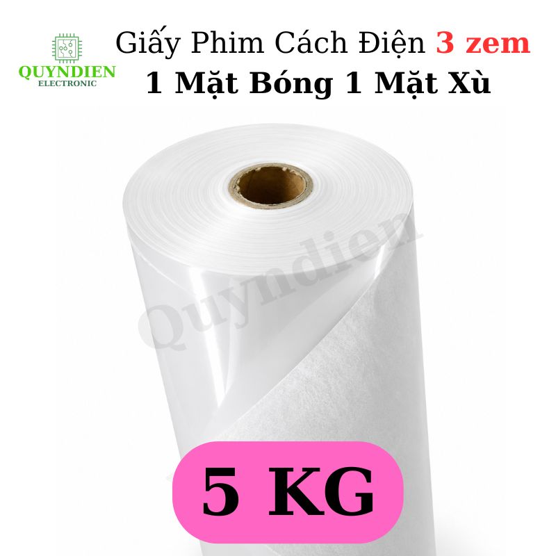 Giấy Phim Cách Điện 1 Mặt Bóng 1 Mặt Xù Dày 0.3mm