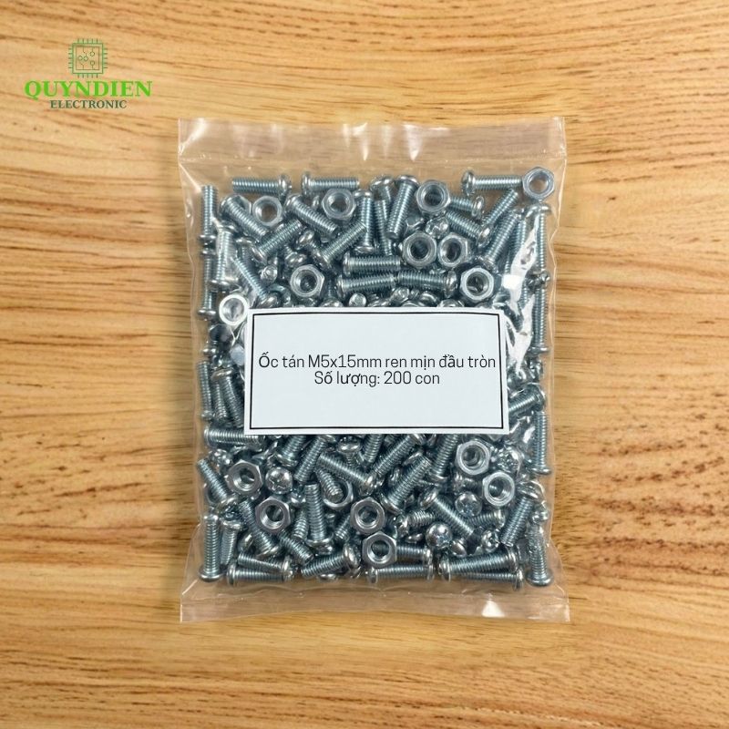Ốc Vít M5x15mm Có Kèm Tán