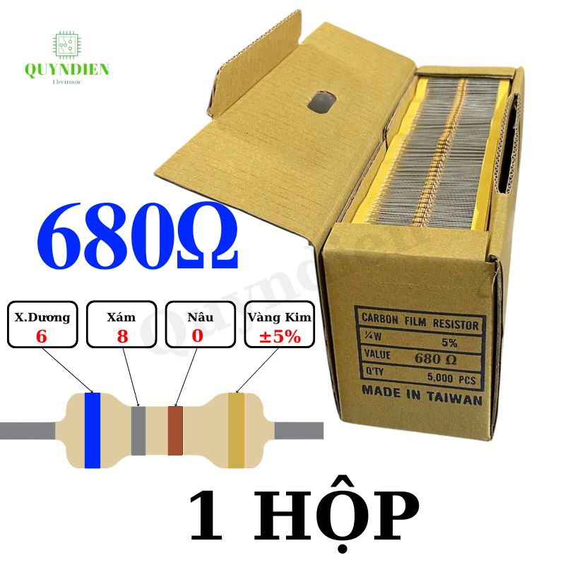 Điện trở Đài Loan 1/4W - 680R