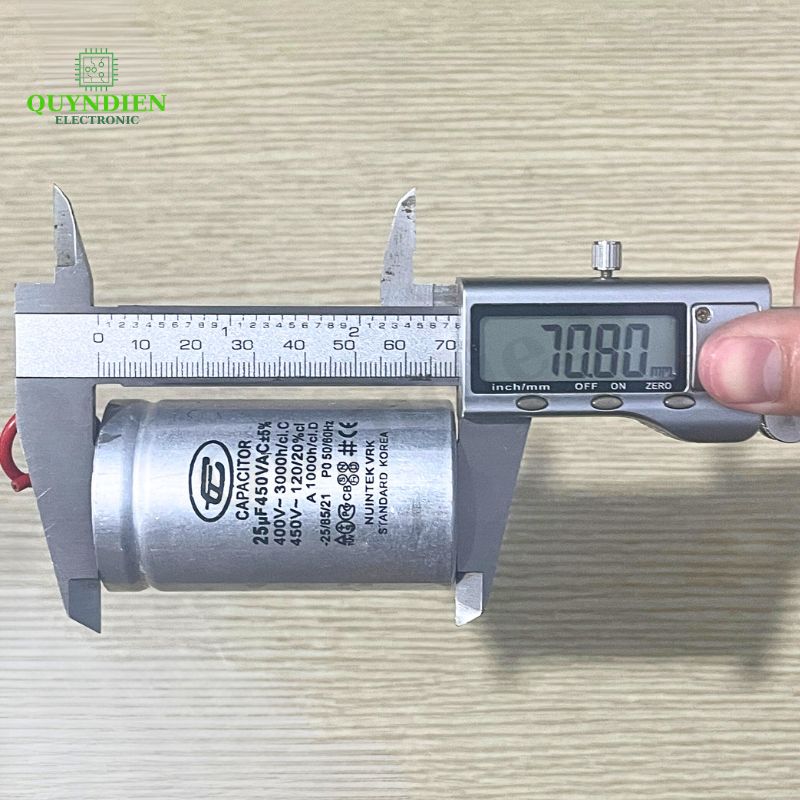 Tụ Nhôm Dây 25uF - 450V