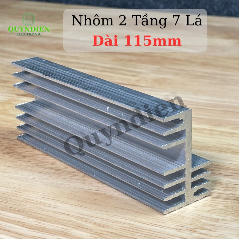 Nhôm Tản Nhiệt 2 Tầng 7 Cánh 115x44x29mm