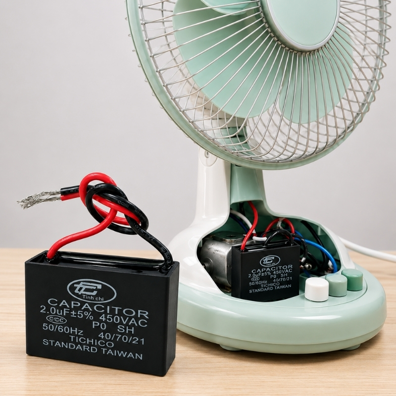 Tụ Đề Kapa Vuông Tinh Chi 2uF 450VAC