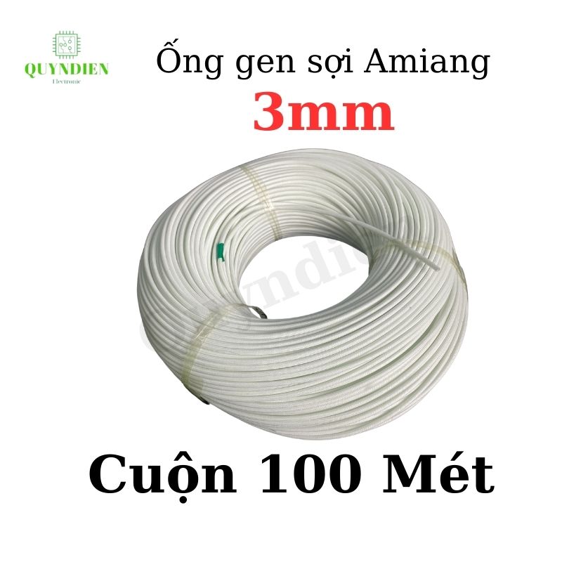 Ống gen sợi thuỷ tinh AMIANG chống cháy size 3mm
