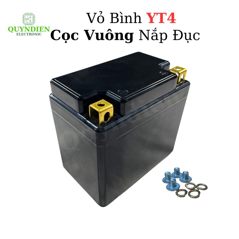 Vỏ Bình Đề Xe Máy YT4 Cọc Vuông Nắp Đục