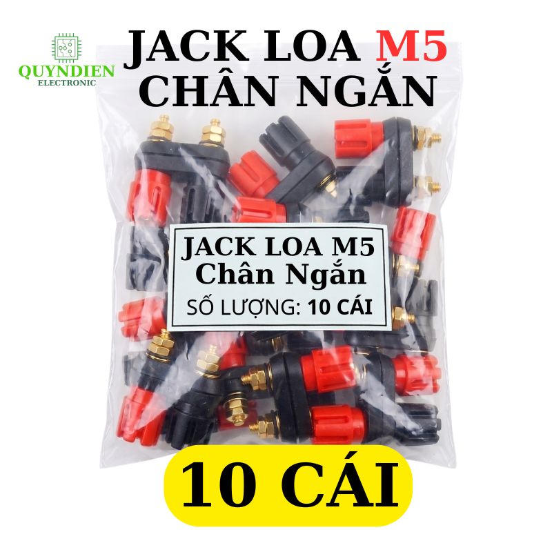 Trạm Loa Ampli Jack Loa Đôi Đỏ Đen M5 Chân Ngắn