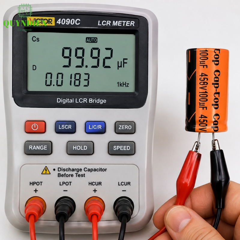 Tụ Hóa Lọc Nguồn 100uf 450VDC CapTop – Tụ Điện Lọc Nguồn Nguồn Xung, UPS, Biến Tần