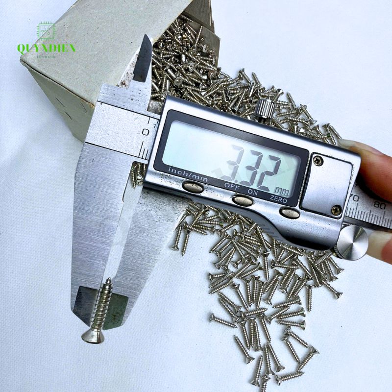 Ốc vít Thái M4x15mm ren xoắn đầu Col dài 15mm - 100 Con