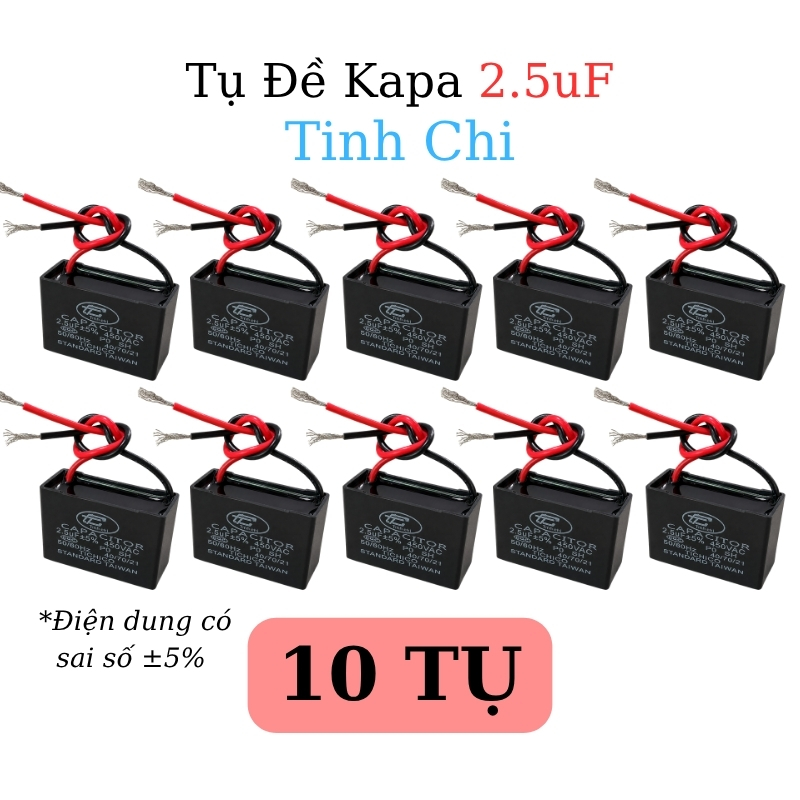 Tụ Đề Kapa Vuông Tinh Chi 2.5uF 450VAC