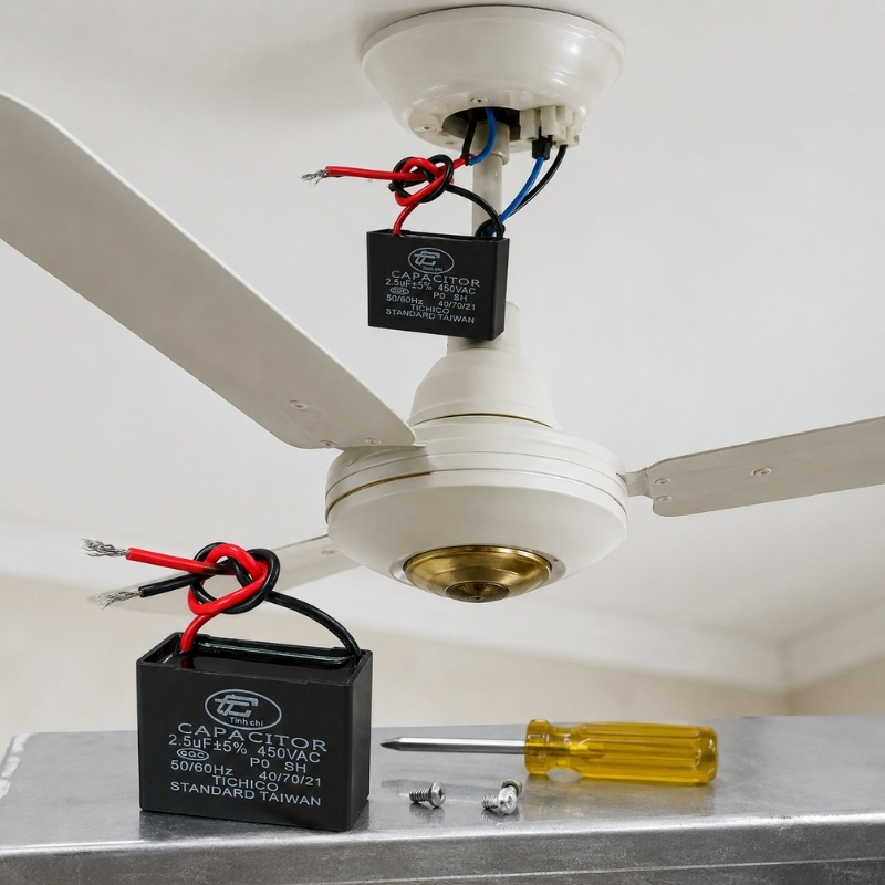 Tụ Đề Kapa Vuông Tinh Chi 2.5uF 450VAC