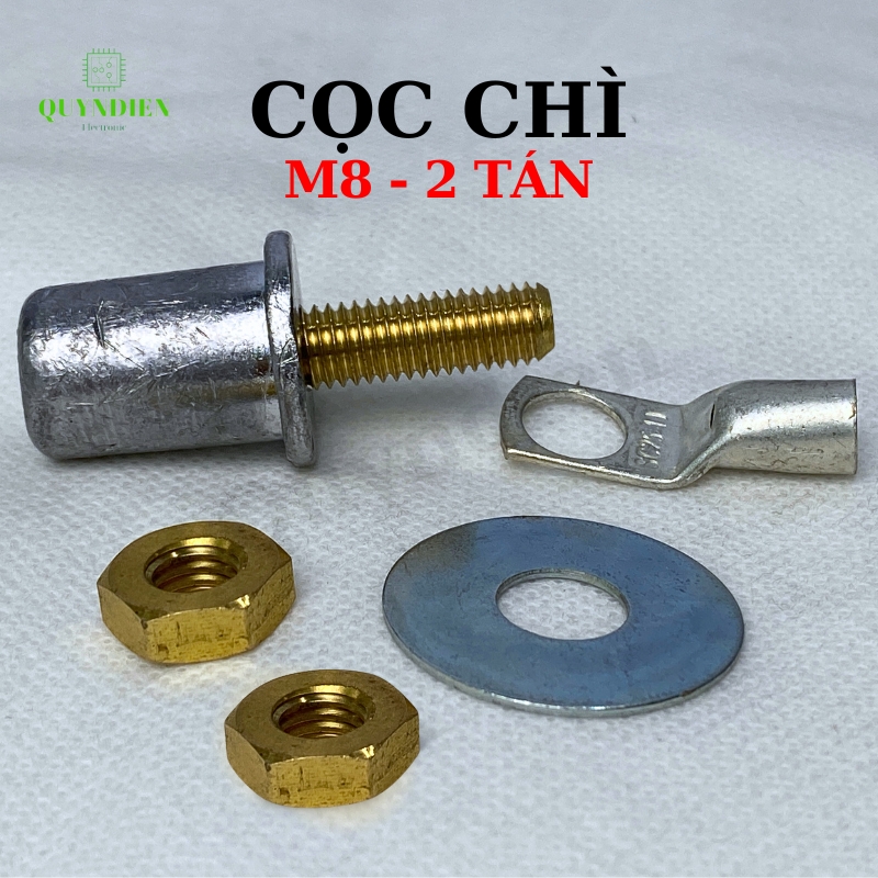 Cọc bình ắc quy bằng chì cọc M8 M10 - 2 TÁN độ bền cao, chống ăn mòn đồng thau giá 01 đôi