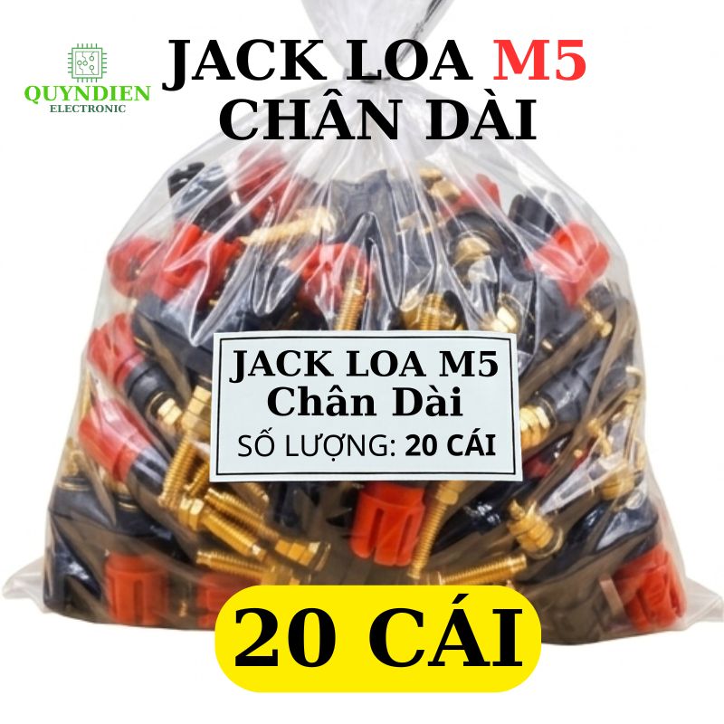 Trạm Loa Ampli Jack Loa Đôi Đỏ Đen M5 Chân Dài
