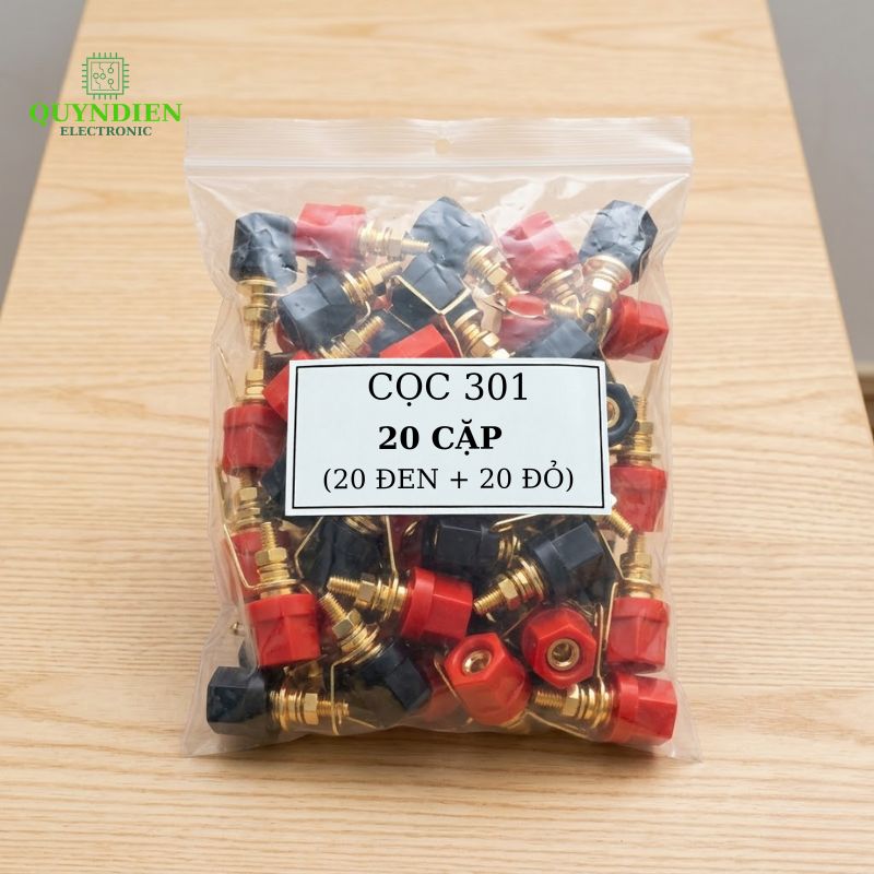 Cọc loa đỏ đen 301 [ĐÔI]