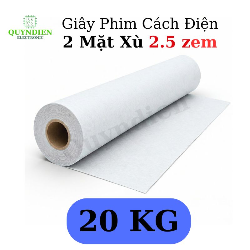 Giấy Phim Cách Điện Trắng 2 Mặt Xù Dày 0.25mm