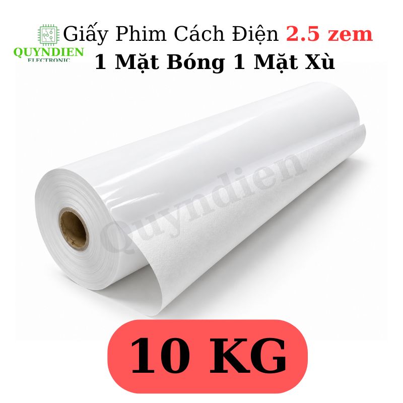 Giấy Phim Cách Điện 1 Mặt Bóng 1 Mặt Xù Dày 0.25mm