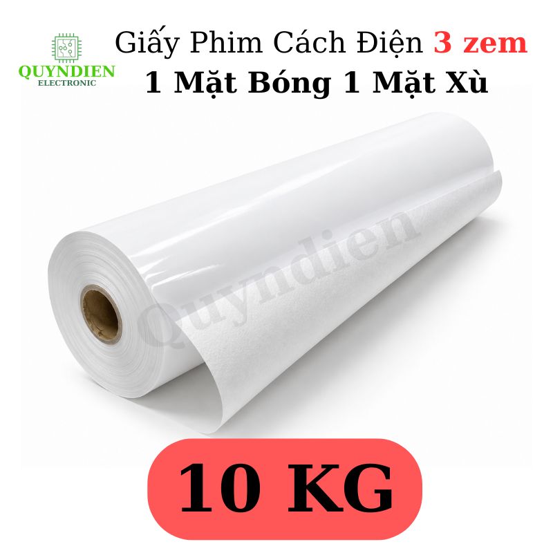 Giấy Phim Cách Điện 1 Mặt Bóng 1 Mặt Xù Dày 0.3mm