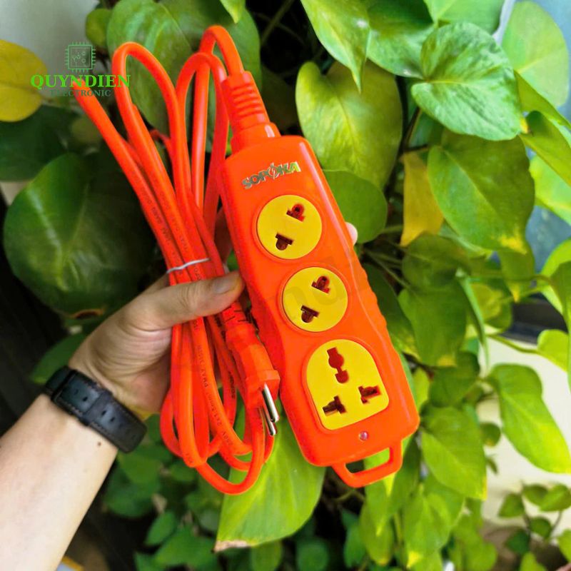 Ổ Cắm Siêu Tải 3 Lỗ Chéo 3000W (Dây Dài 10 Mét)