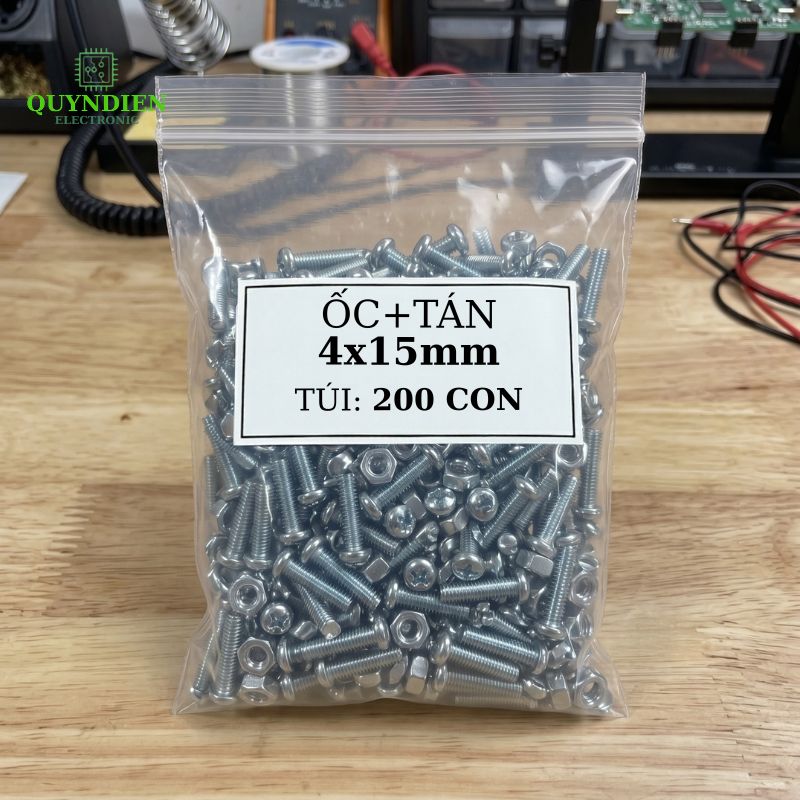 Ốc Vít M4x15mm Có Kèm Tán