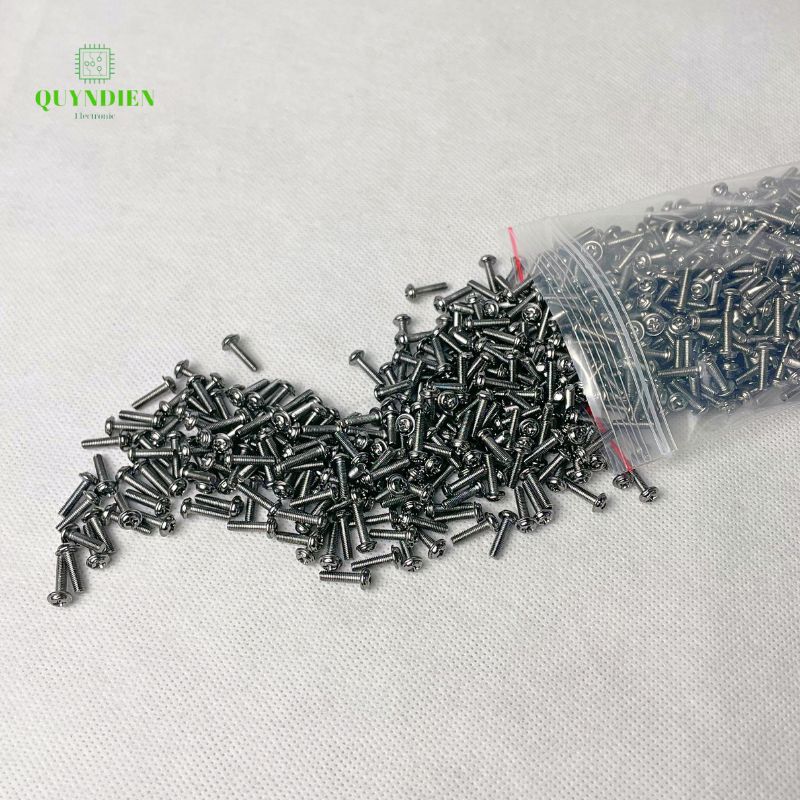 Ốc vít ren mịn M3x12mm đầu long đền dài 12mm - Túi 1.000 Con