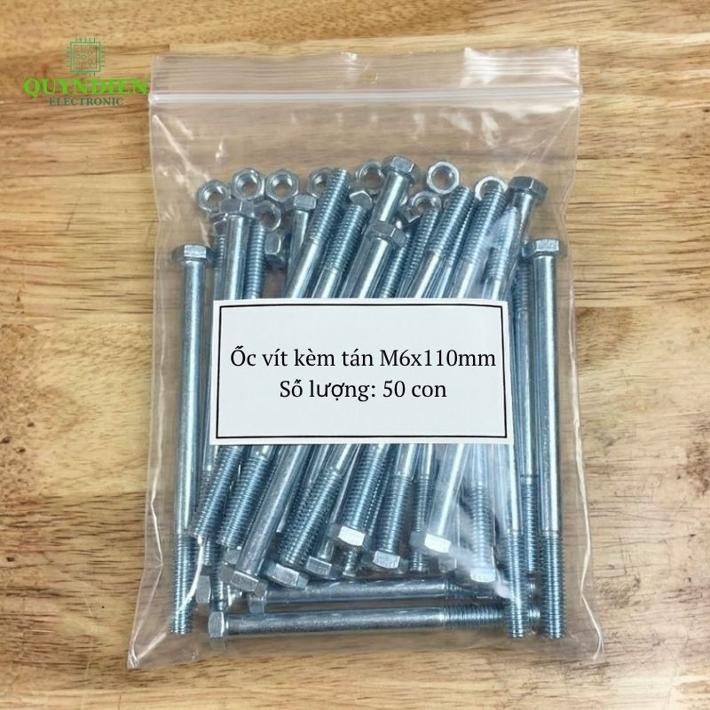 Ốc Vít M6x110mm Có Kèm Tán