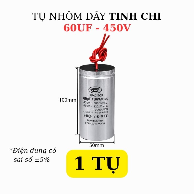 Tụ Nhôm Dây 60uF - 450V