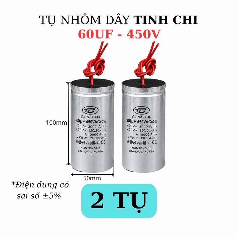 Tụ Nhôm Dây 60uF - 450V