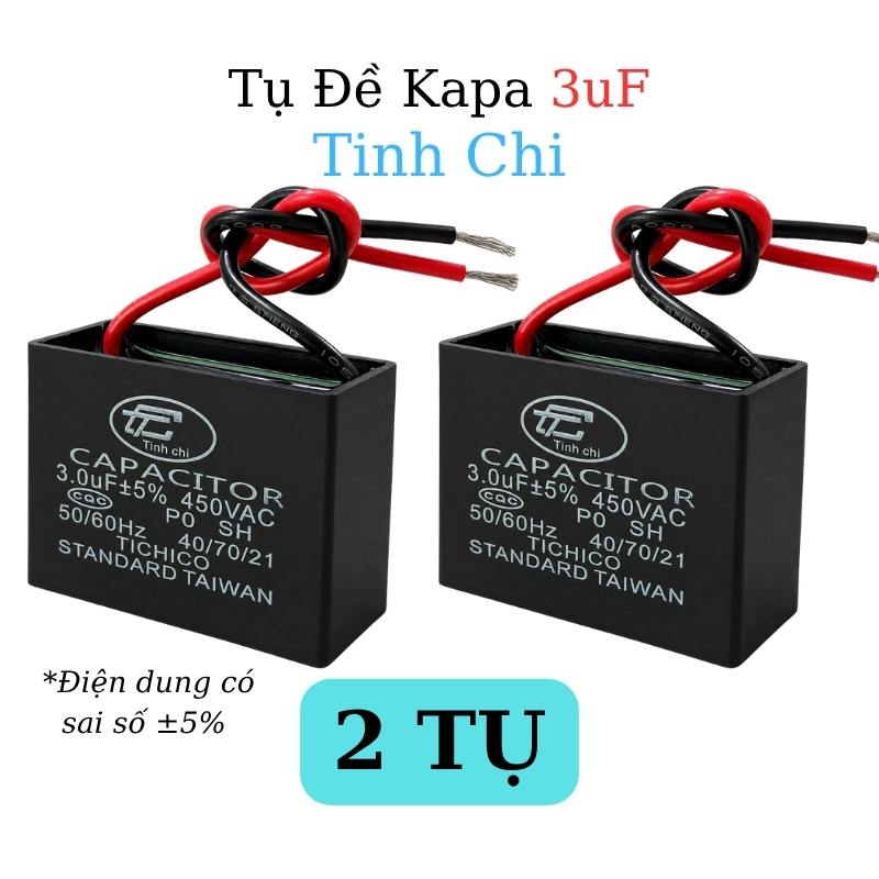 Tụ Đề Kapa Vuông Tinh Chi 3uF 450VAC
