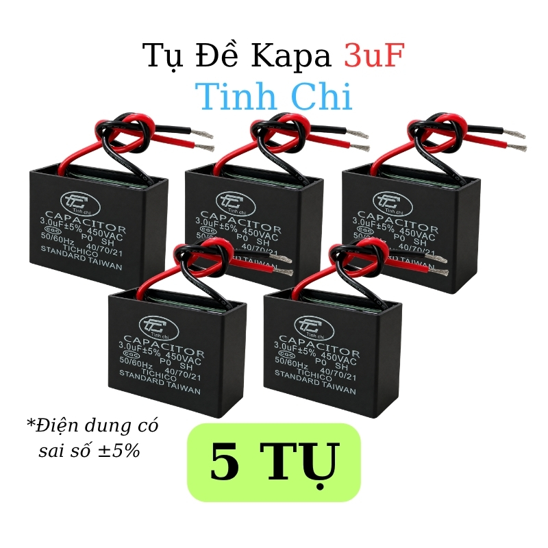 Tụ Đề Kapa Vuông Tinh Chi 3uF 450VAC