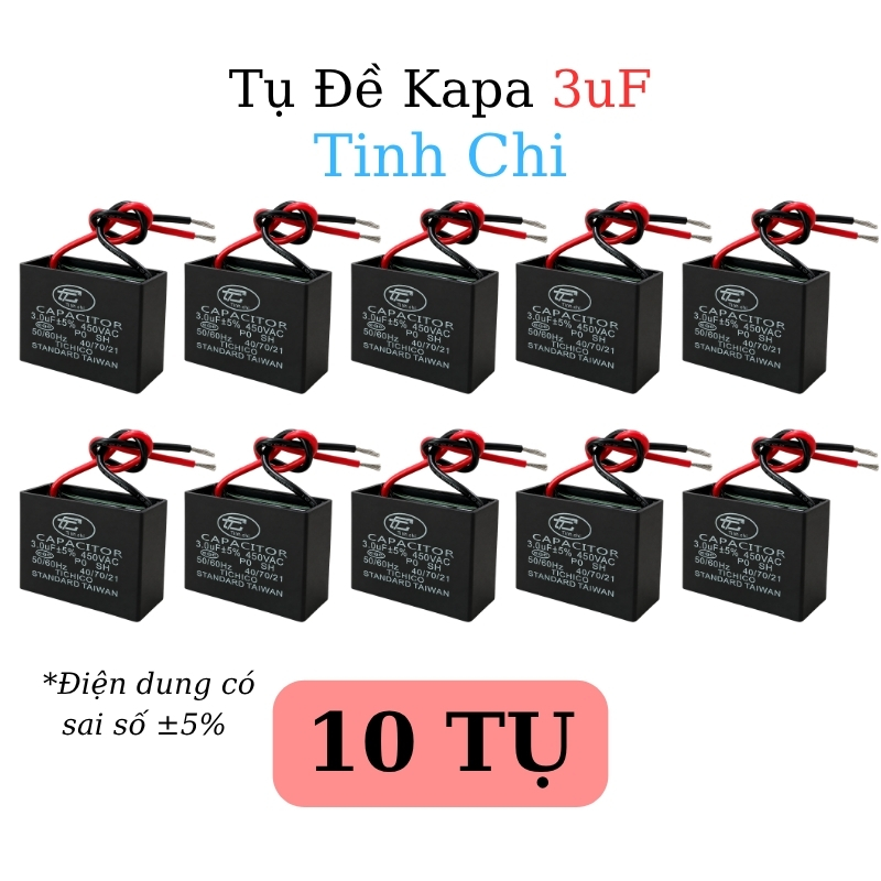 Tụ Đề Kapa Vuông Tinh Chi 3uF 450VAC