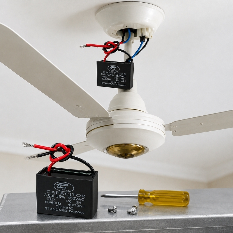 Tụ Đề Kapa Vuông Tinh Chi 3uF 450VAC