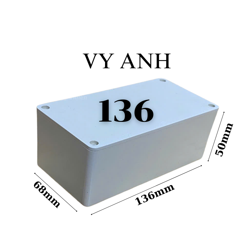 Hộp Nhựa Vy Anh 136x68x50mm Màu Trắng