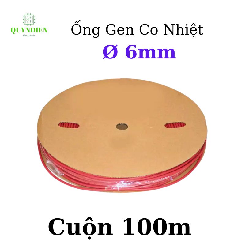 Gen co nhiệt size 6mm màu Đỏ