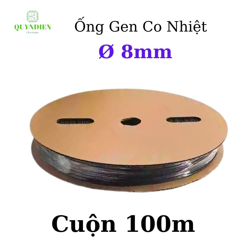 Gen co nhiệt size 8mm màu đen