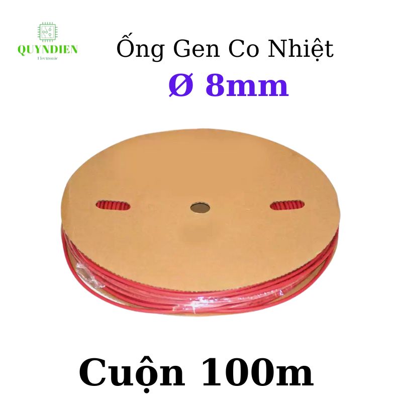 Gen co nhiệt size 8mm màu đỏ