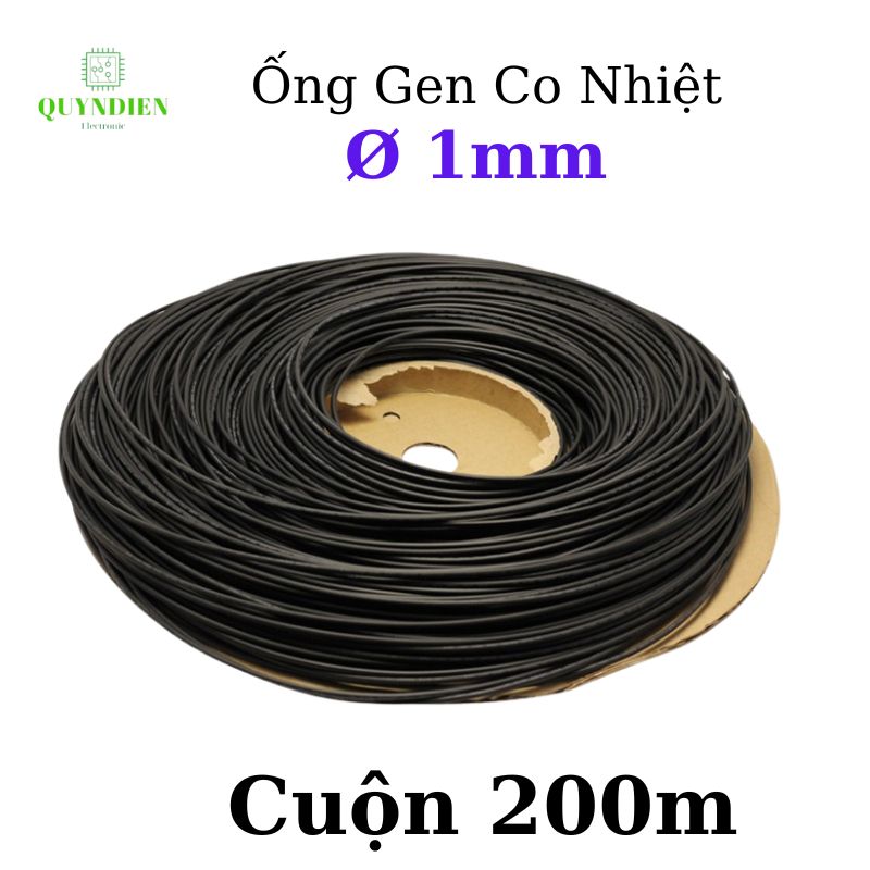 Gen co nhiệt size 1mm màu Đen
